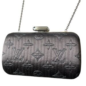 Limited edition Louis Vuitton Purple Gray Evening Clutch with chain strap